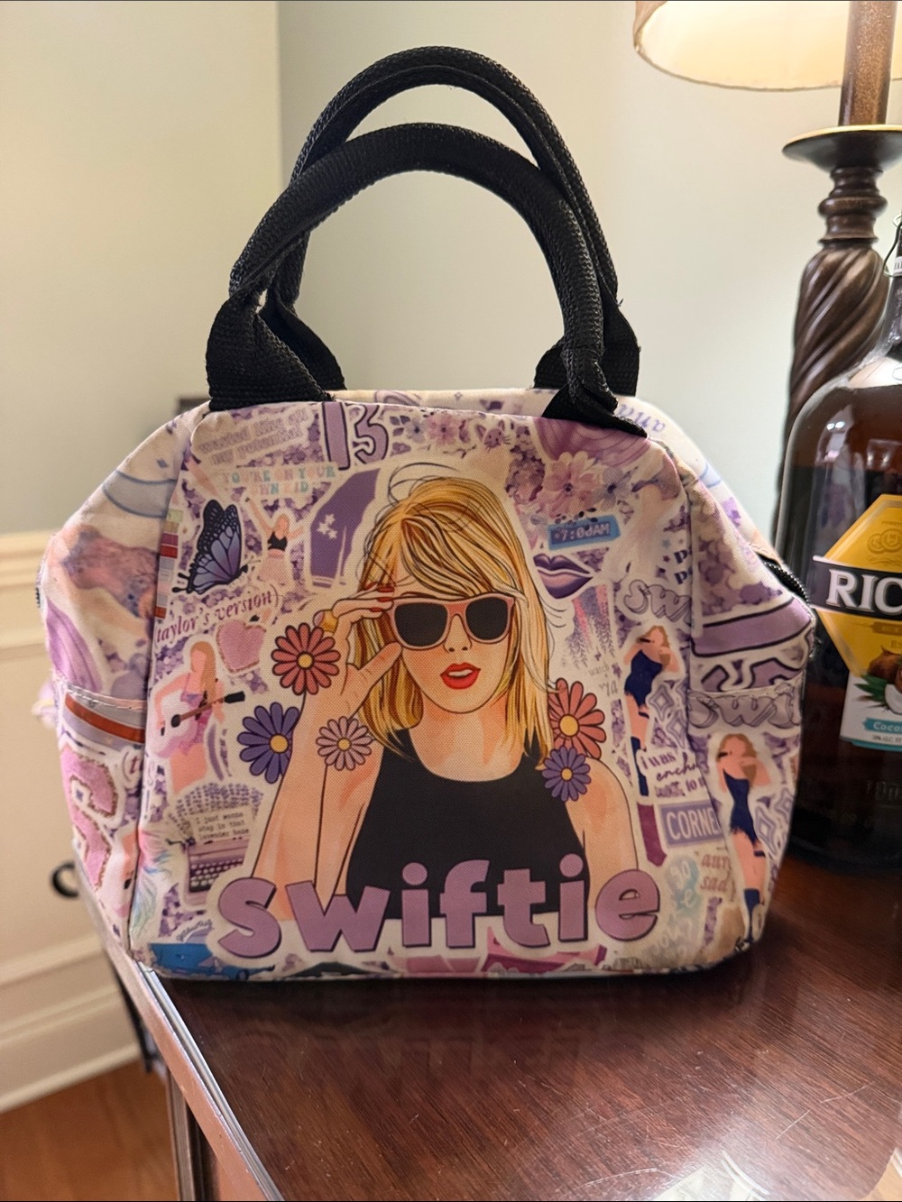 Taylor Swift Purple Pink Graphic 'Swiftie' Travel Bag
